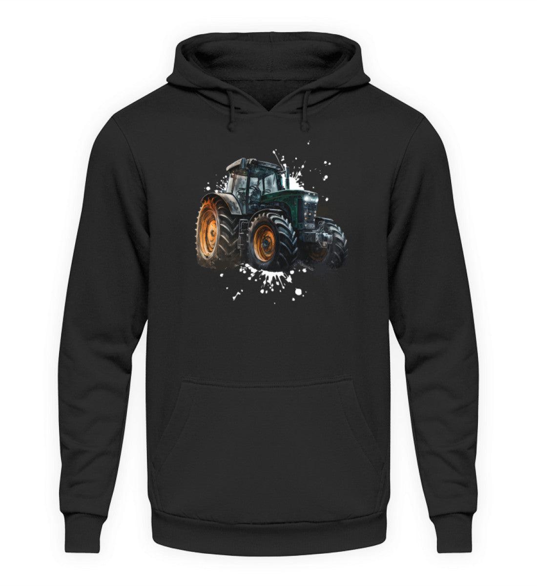 Traktor Wasserfarben 3 · Unisex Kapuzenpullover Hoodie-Unisex Hoodie-Deep Black-XS-Agrarstarz