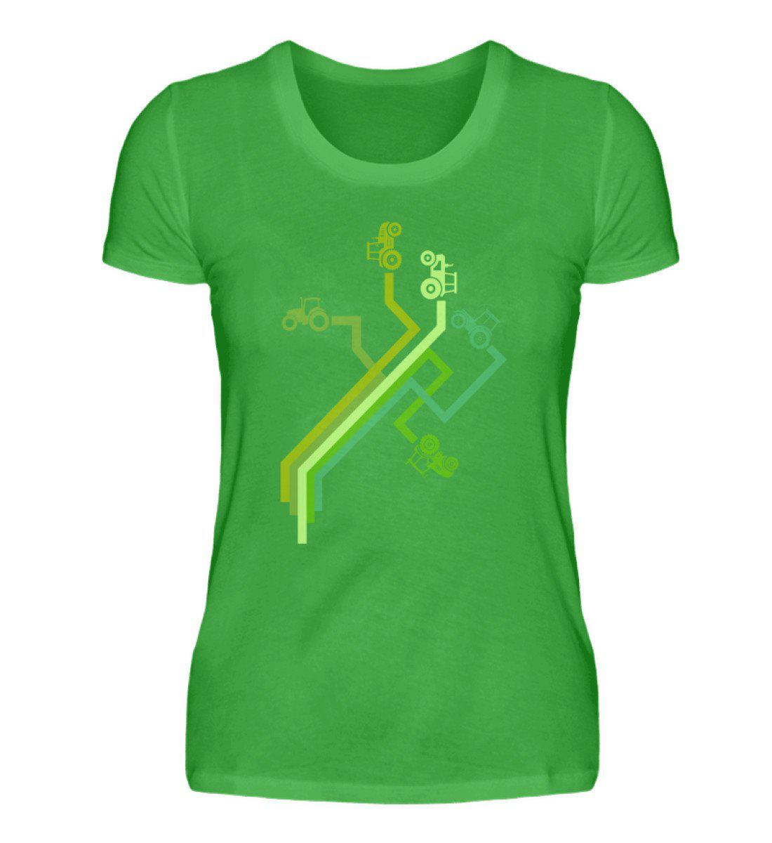 Traktor Wege · Damen T-Shirt-Damen Basic T-Shirt-Green Apple-S-Agrarstarz