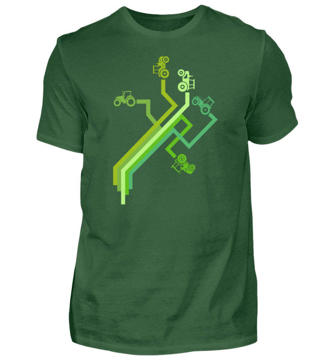 Traktor Wege · Herren T-Shirt-Herren Basic T-Shirt-Bottle Green-S-Agrarstarz