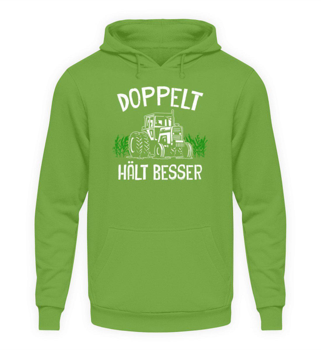 Traktor doppelt · Unisex Kapuzenpullover Hoodie-Unisex Hoodie-LimeGreen-L-Agrarstarz