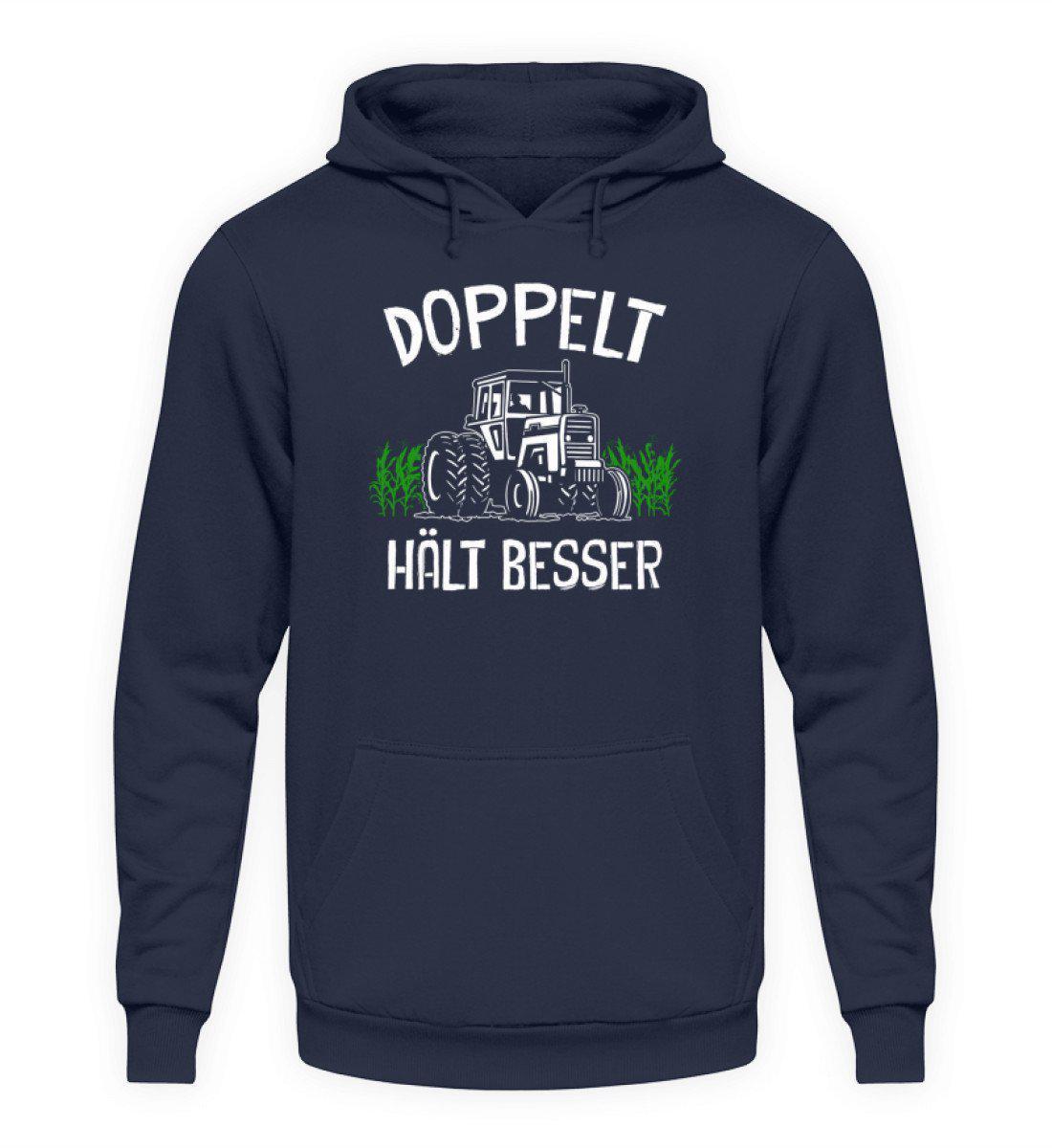 Traktor doppelt · Unisex Kapuzenpullover Hoodie-Unisex Hoodie-Oxford Navy-L-Agrarstarz