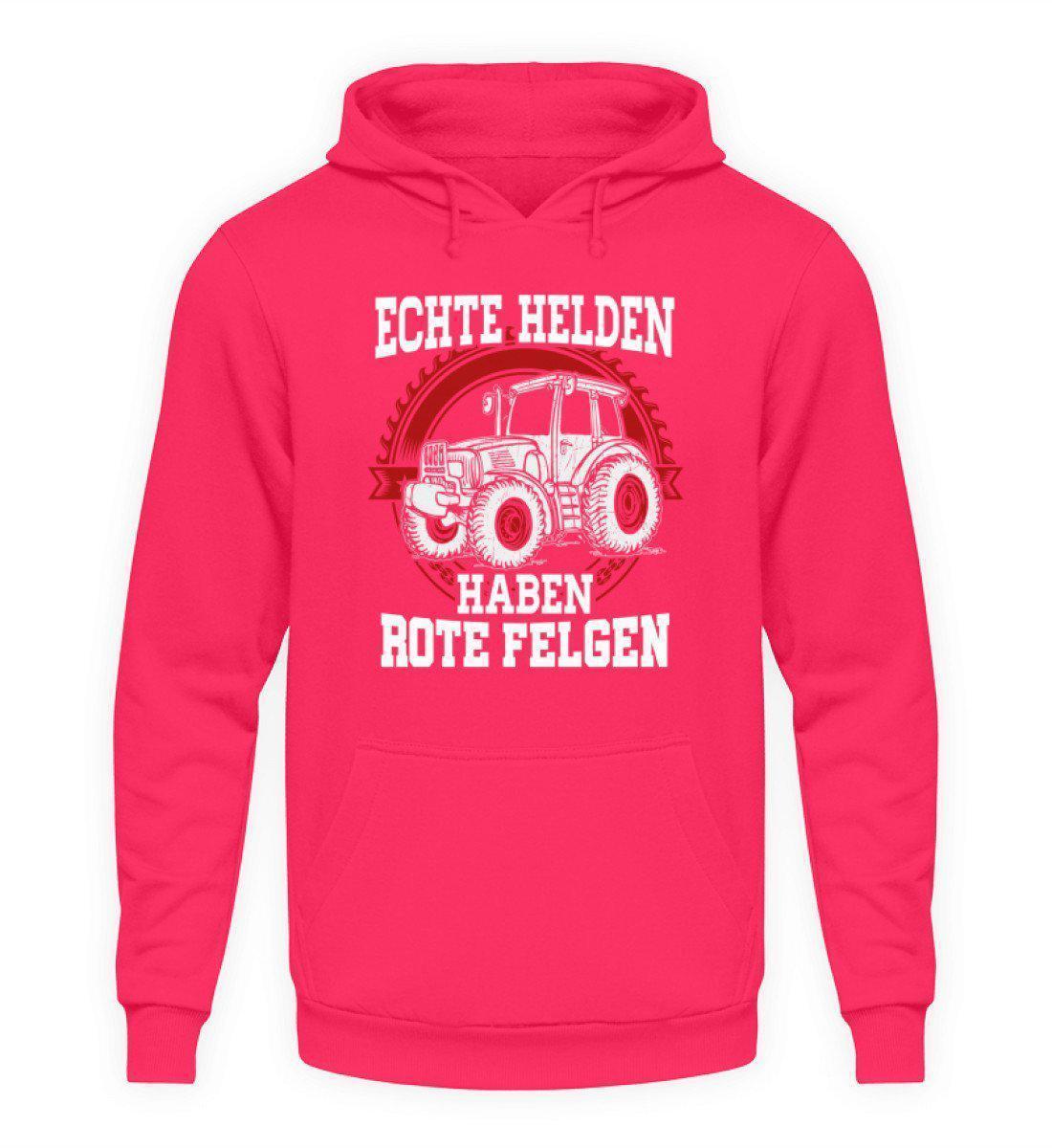 Traktor rote Felgen · Unisex Kapuzenpullover Hoodie-Unisex Hoodie-Hot Pink-L-Agrarstarz