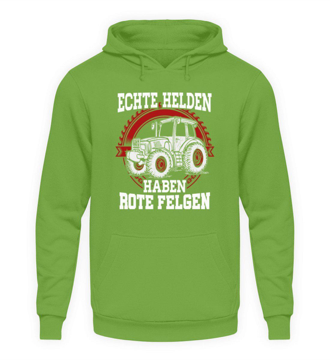 Traktor rote Felgen · Unisex Kapuzenpullover Hoodie-Unisex Hoodie-LimeGreen-L-Agrarstarz