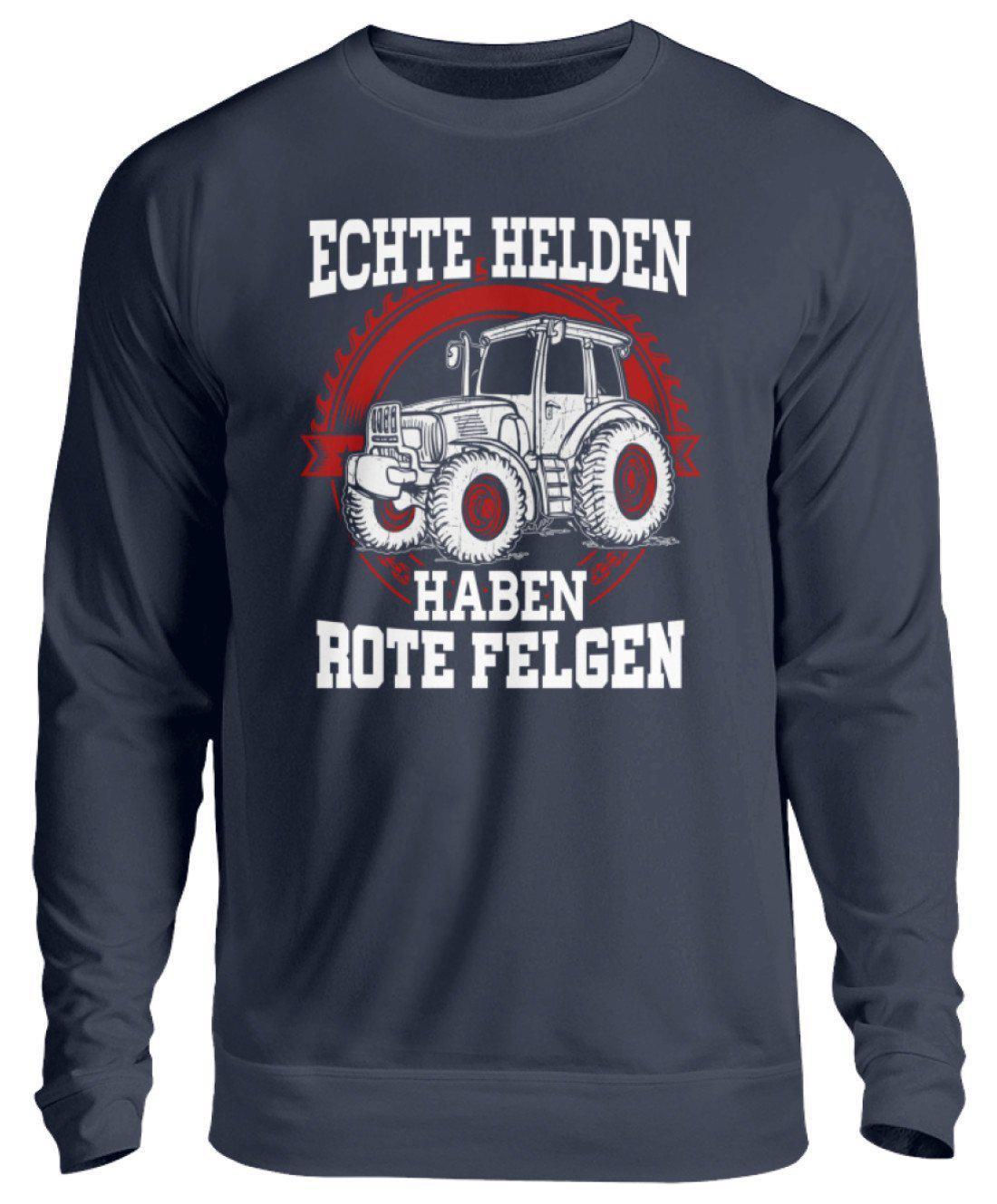 Traktor rote Felgen · Unisex Sweatshirt Pullover-Unisex Sweatshirt-Oxford Navy-S-Agrarstarz