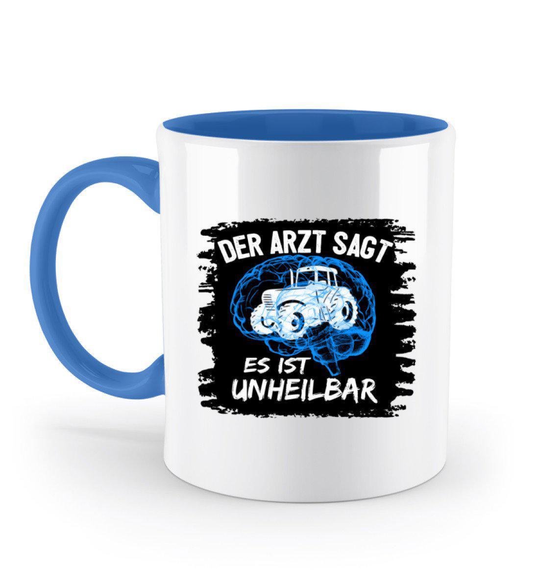 Traktor unheilbar Blau · Keramik Tasse zweifarbig-Keramik Tasse Zweifarbig-Blue-330ml-Agrarstarz