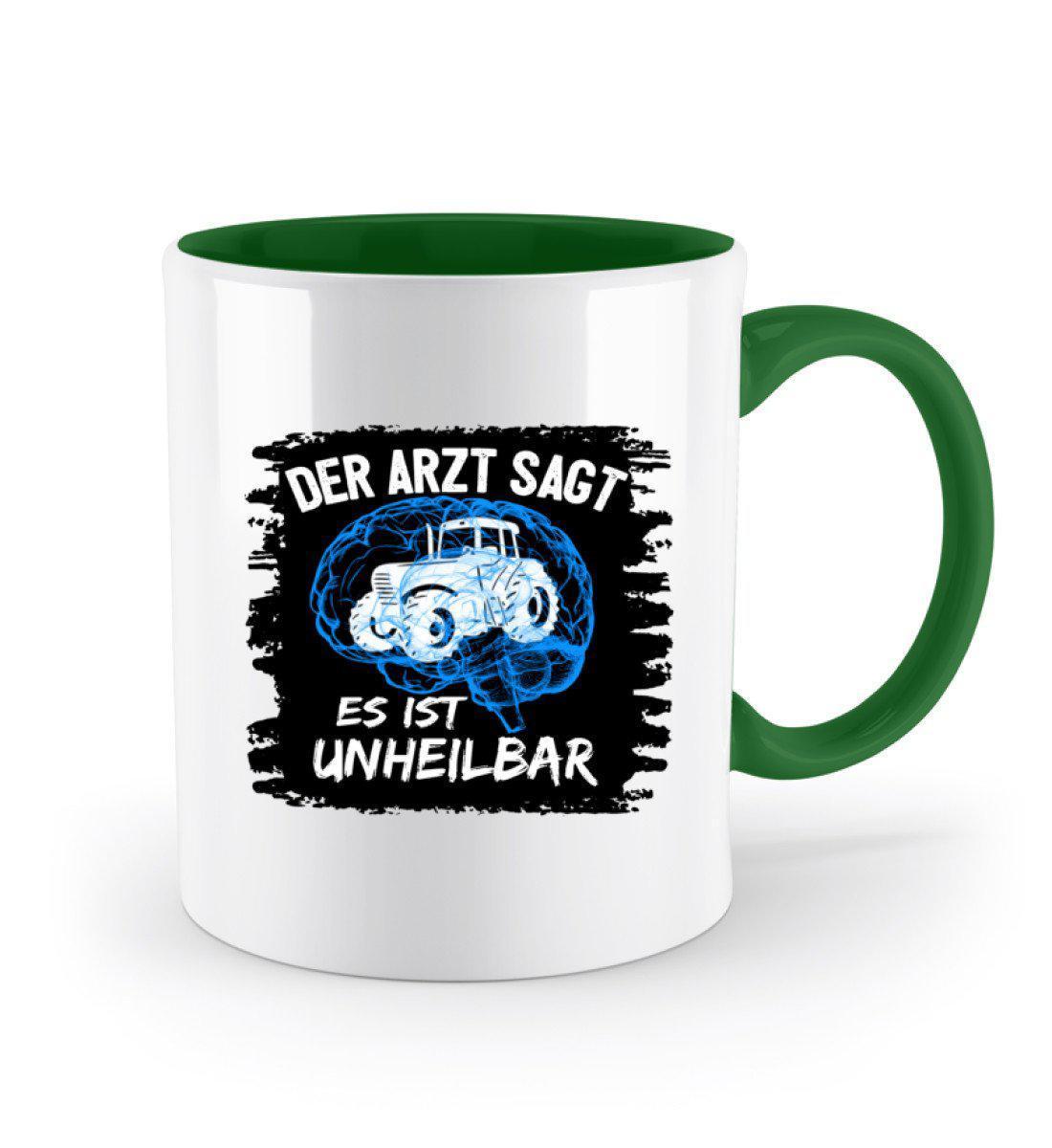 Traktor unheilbar Blau · Keramik Tasse zweifarbig-Keramik Tasse Zweifarbig-Agrarstarz