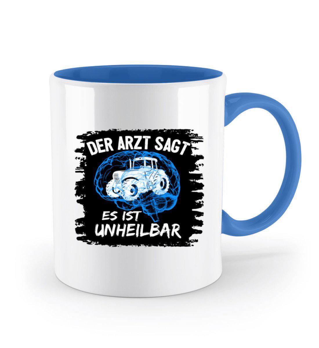 Traktor unheilbar Blau · Keramik Tasse zweifarbig-Keramik Tasse Zweifarbig-Agrarstarz