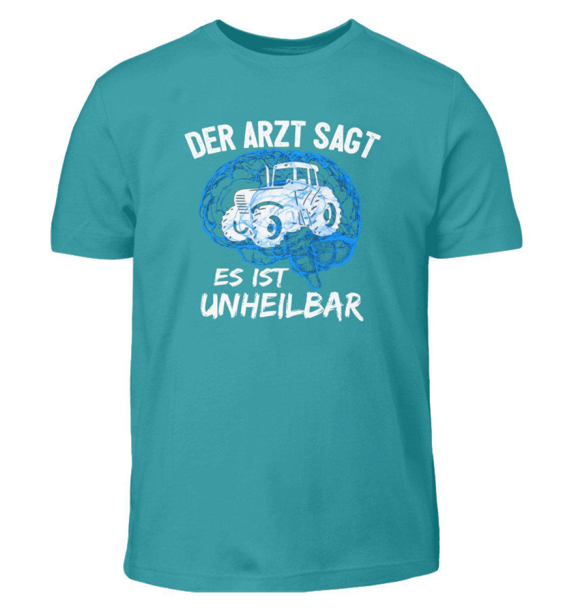 Traktor unheilbar Blau · Kinder T-Shirt-Kinder T-Shirt-Swimming Pool-12/14 (152/164)-Agrarstarz