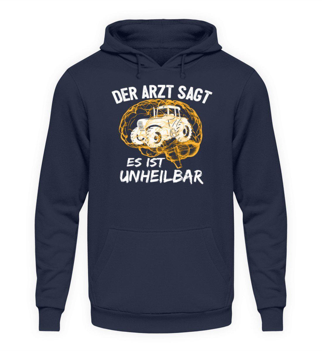 Traktor unheilbar Gelb · Unisex Kapuzenpullover Hoodie-Unisex Hoodie-Oxford Navy-L-Agrarstarz