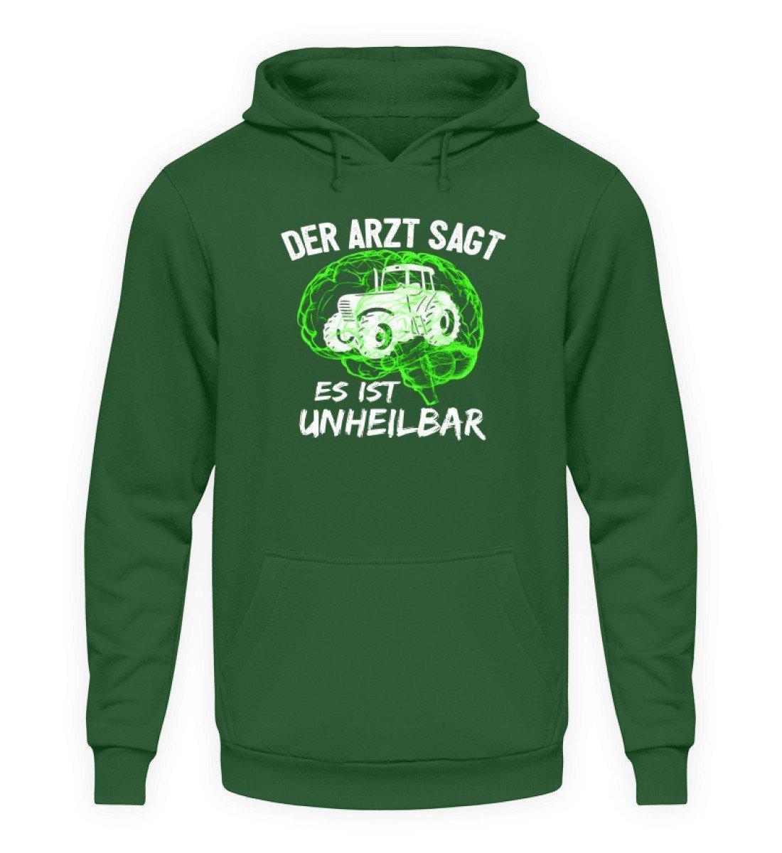 Traktor unheilbar Grün · Unisex Kapuzenpullover Hoodie-Unisex Hoodie-Bottle Green-L-Agrarstarz