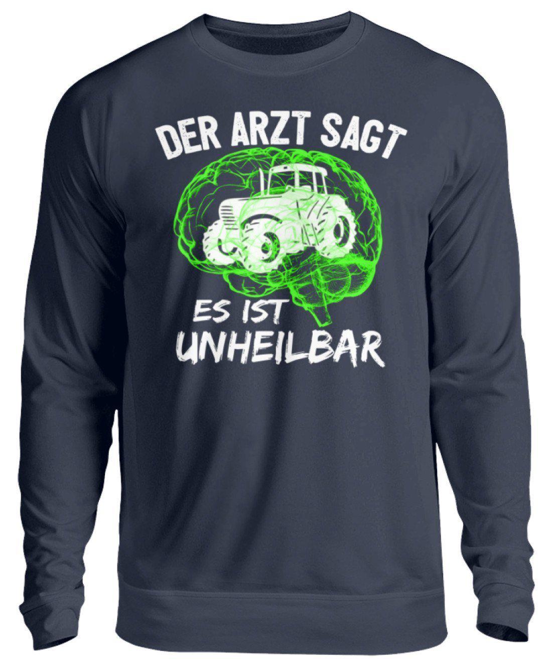 Traktor unheilbar Grün · Unisex Sweatshirt Pullover-Unisex Sweatshirt-Oxford Navy-S-Agrarstarz