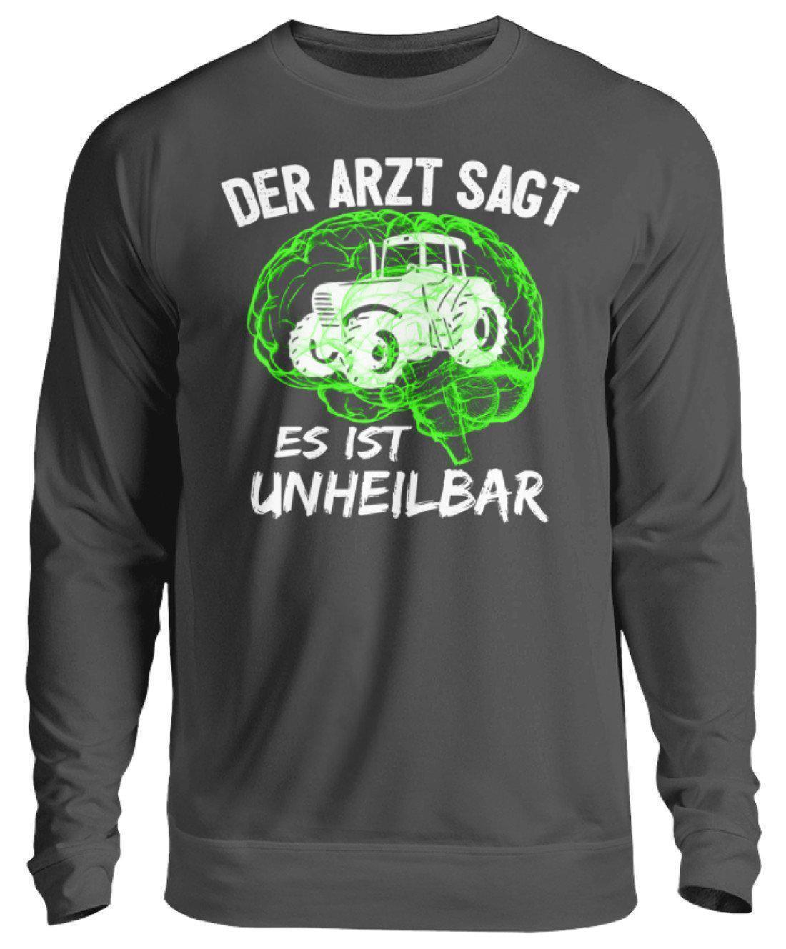 Traktor unheilbar Grün · Unisex Sweatshirt Pullover-Unisex Sweatshirt-Storm Grey (Solid)-S-Agrarstarz