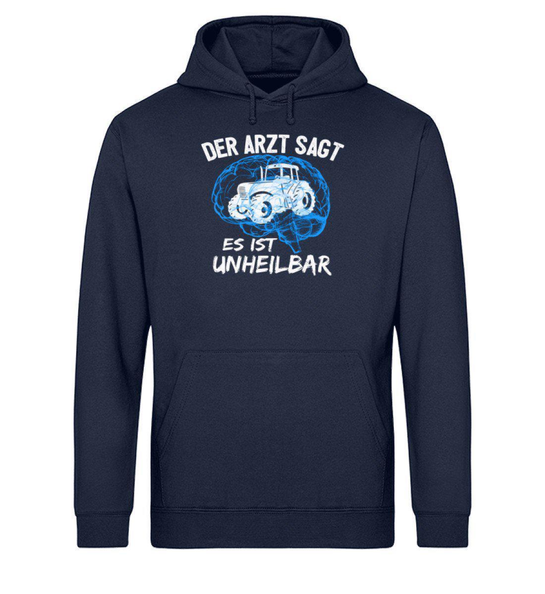 Traktor unheilbar blau · Unisex Organic Hoodie-Drummer Hoodie ST/ST-French Navy-XS-Agrarstarz