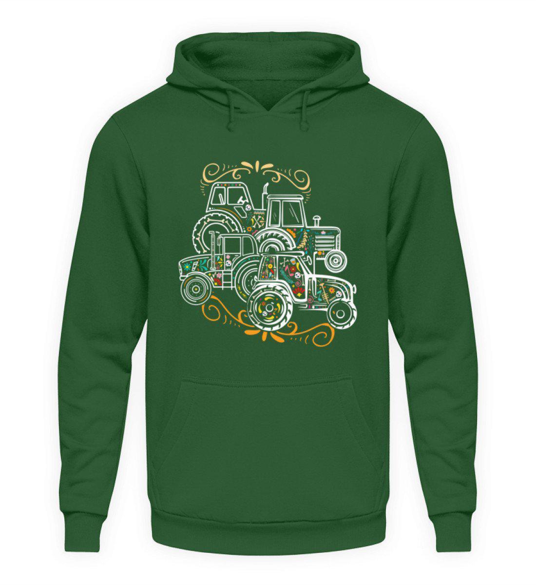 Traktoren Colorful · Unisex Kapuzenpullover Hoodie-Unisex Hoodie-Bottle Green-S-Agrarstarz