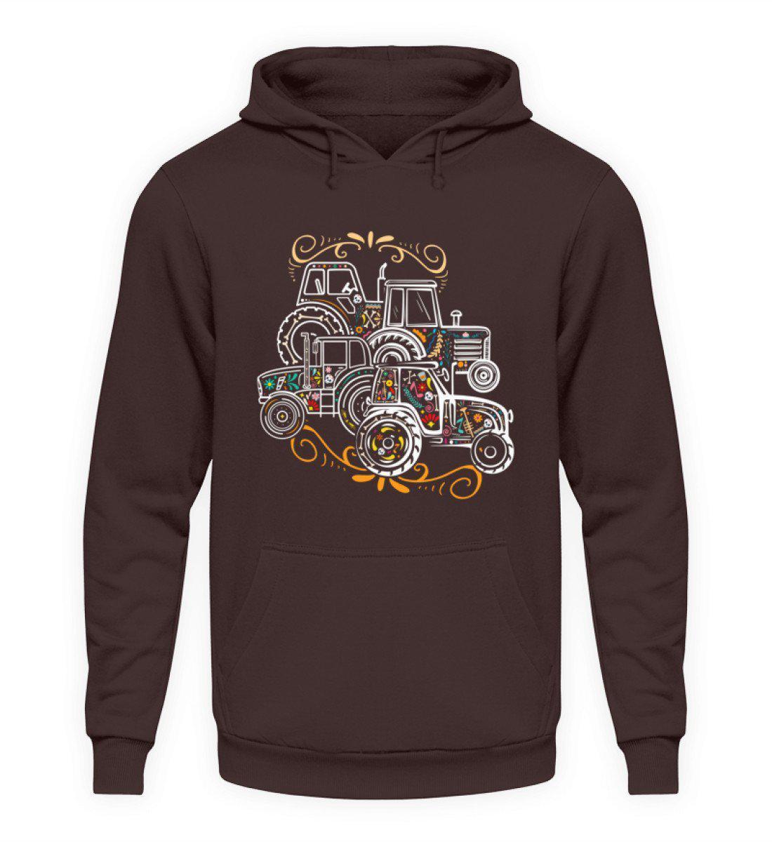 Traktoren Colorful · Unisex Kapuzenpullover Hoodie-Unisex Hoodie-Hot Chocolate-S-Agrarstarz