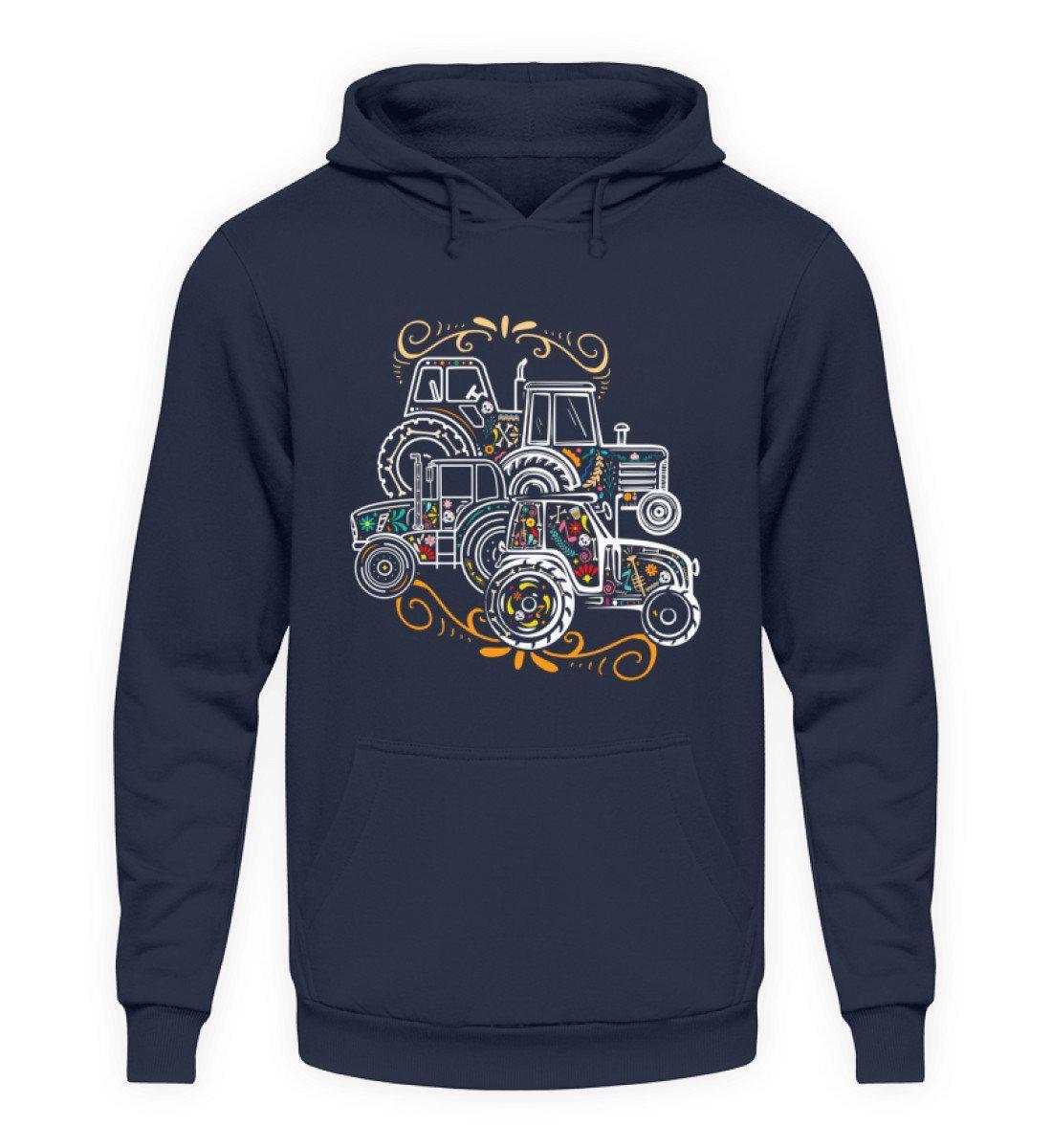 Traktoren Colorful · Unisex Kapuzenpullover Hoodie-Unisex Hoodie-Oxford Navy-S-Agrarstarz