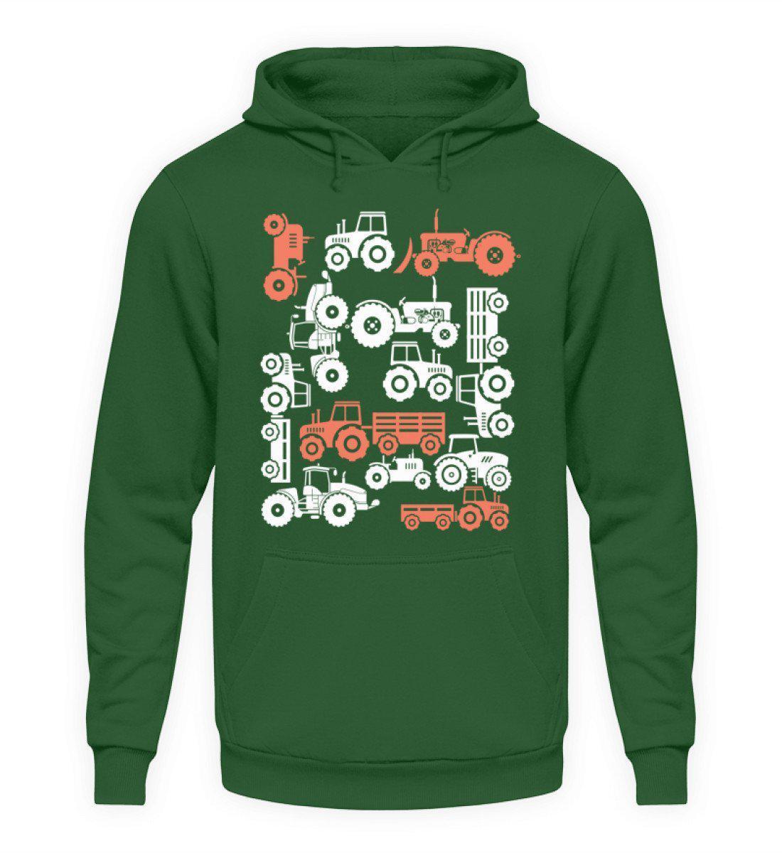 Traktoren Simple Symbole · Unisex Kapuzenpullover Hoodie-Unisex Hoodie-Bottle Green-S-Agrarstarz