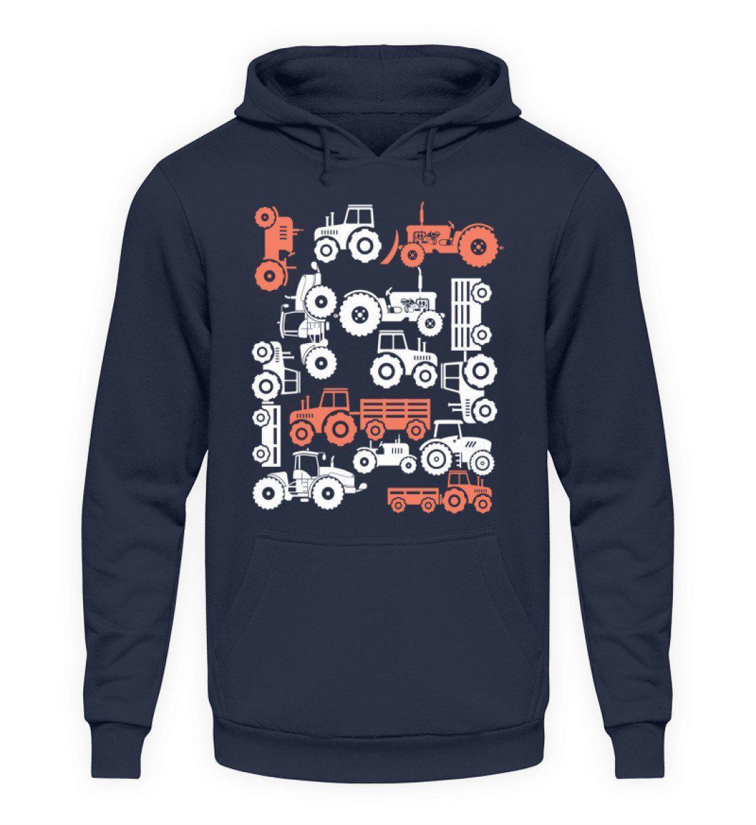 Traktoren Simple Symbole · Unisex Kapuzenpullover Hoodie-Unisex Hoodie-Oxford Navy-S-Agrarstarz