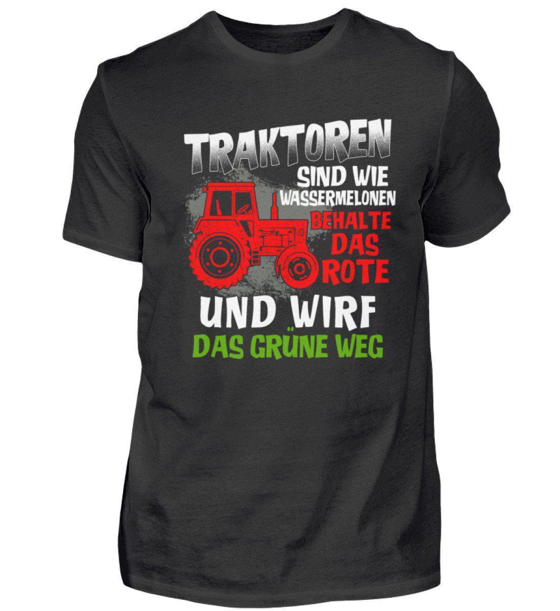 Traktoren sind wie Wassermelonen · Herren T-Shirt-Herren Basic T-Shirt-Black-S-Agrarstarz