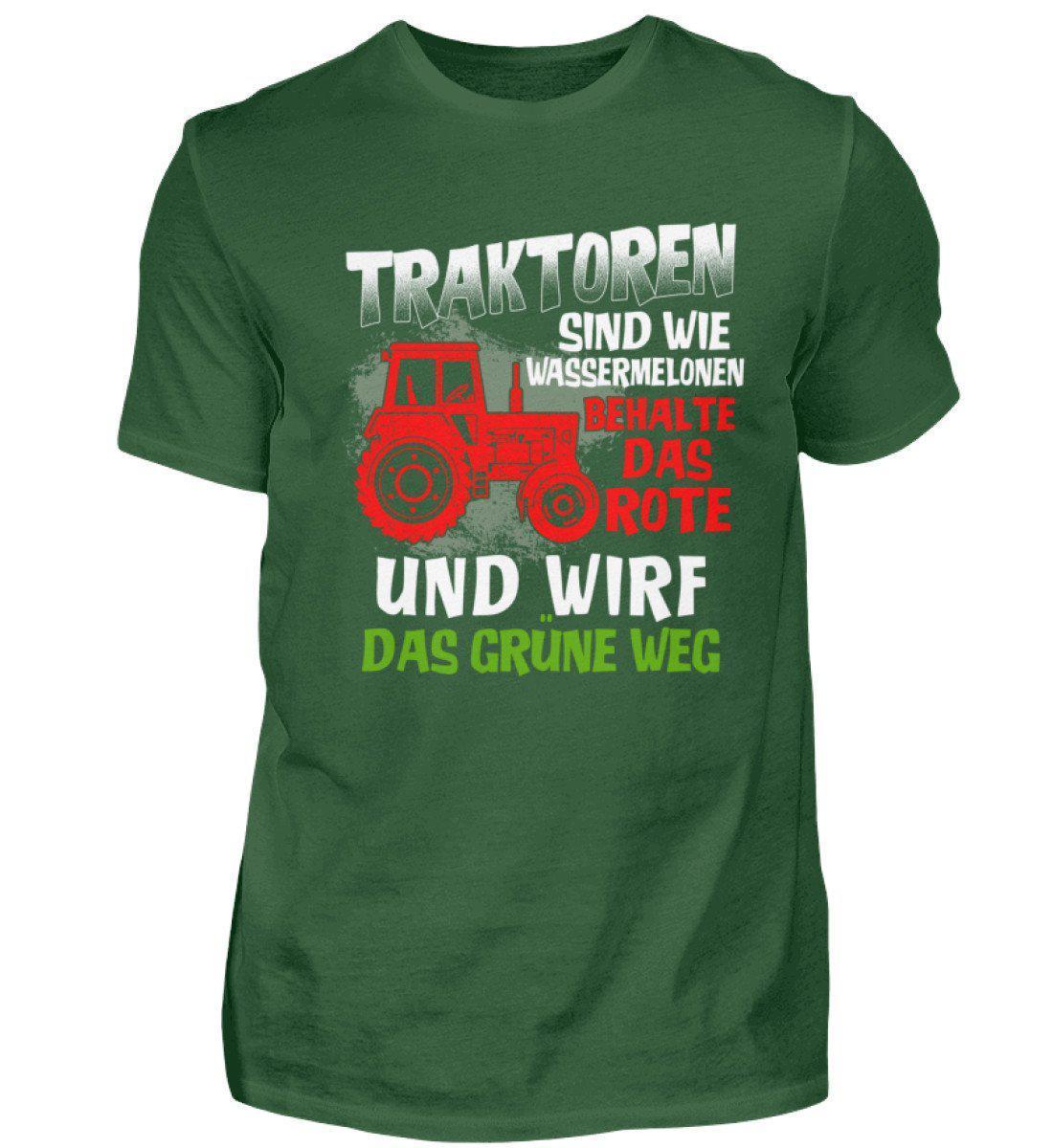 Traktoren sind wie Wassermelonen · Herren T-Shirt-Herren Basic T-Shirt-Bottle Green-S-Agrarstarz