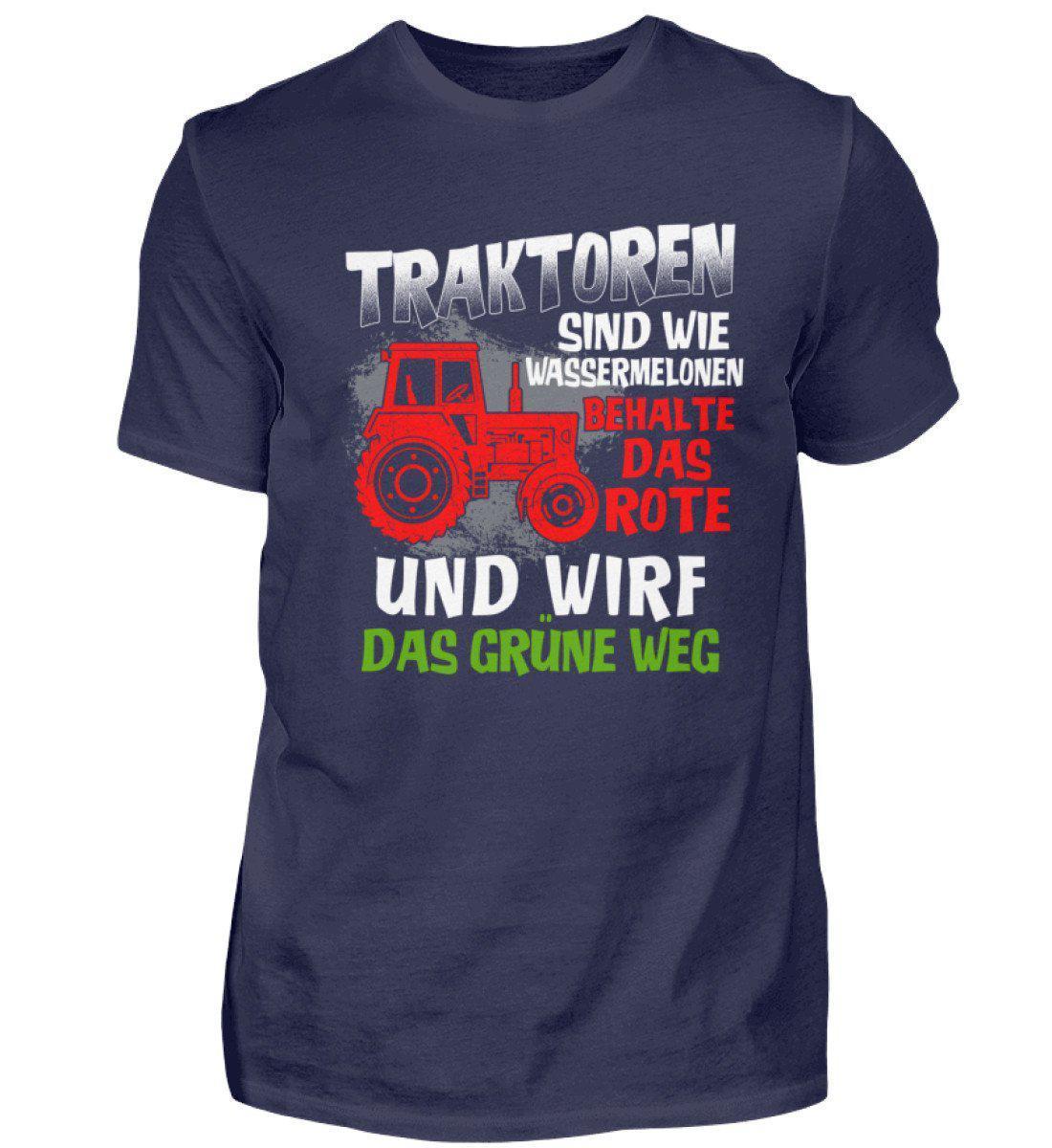 Traktoren sind wie Wassermelonen · Herren T-Shirt-Herren Basic T-Shirt-Navy-S-Agrarstarz