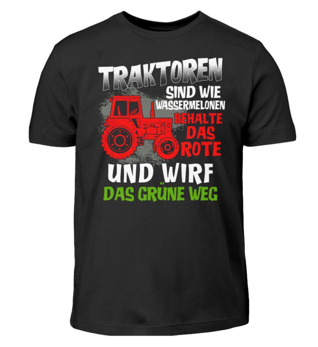 Traktoren sind wie Wassermelonen · Kinder T-Shirt-Kinder T-Shirt-Black-3/4 (98/104)-Agrarstarz