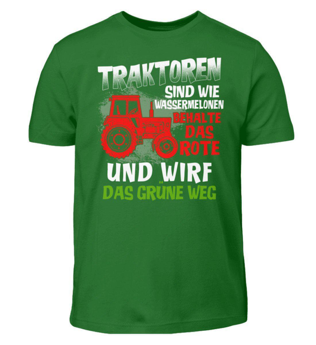 Traktoren sind wie Wassermelonen · Kinder T-Shirt-Kinder T-Shirt-Kelly Green-3/4 (98/104)-Agrarstarz