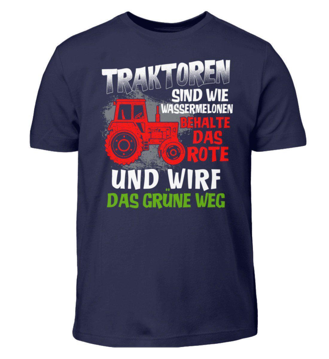 Traktoren sind wie Wassermelonen · Kinder T-Shirt-Kinder T-Shirt-Navy-3/4 (98/104)-Agrarstarz