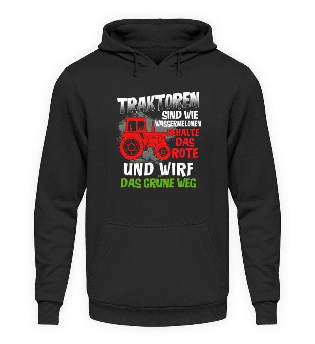 Traktoren sind wie Wassermelonen · Unisex Kapuzenpullover Hoodie-Unisex Hoodie-Jet Black-L-Agrarstarz