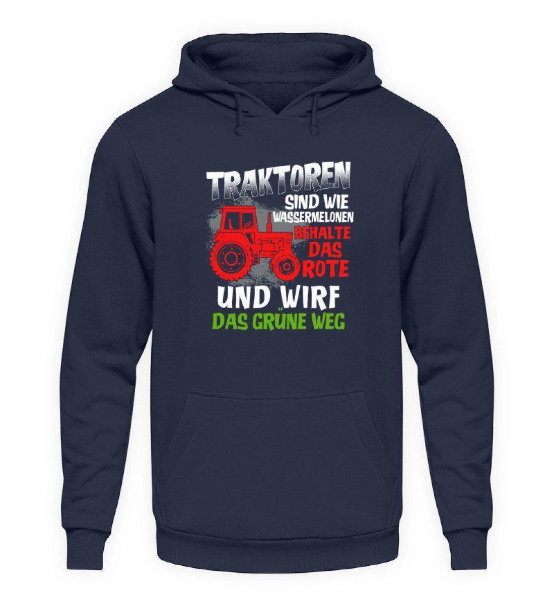 Traktoren sind wie Wassermelonen · Unisex Kapuzenpullover Hoodie-Unisex Hoodie-Oxford Navy-L-Agrarstarz