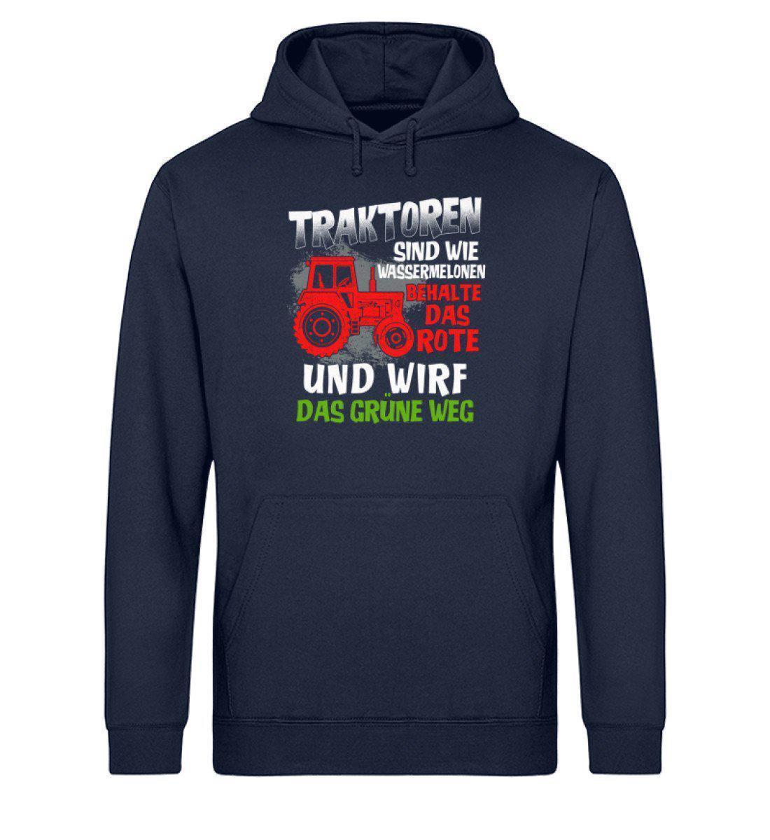Traktoren sind wie Wassermelonen · Unisex Organic Hoodie-Drummer Hoodie ST/ST-French Navy-XS-Agrarstarz