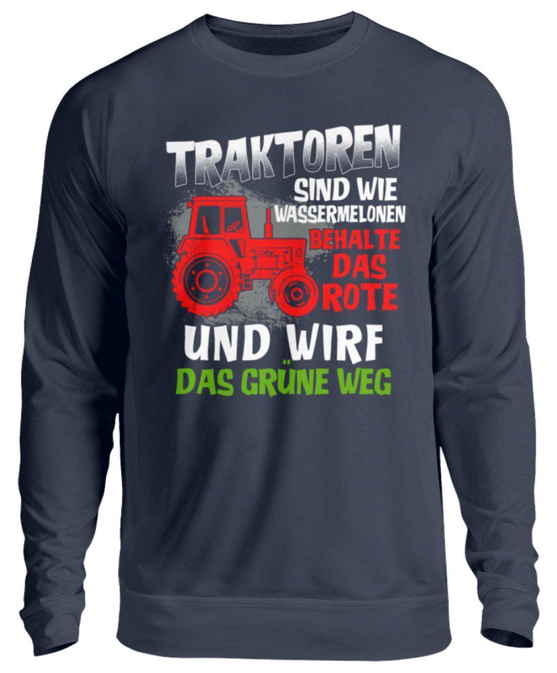 Traktoren sind wie Wassermelonen · Unisex Sweatshirt Pullover-Unisex Sweatshirt-Oxford Navy-S-Agrarstarz