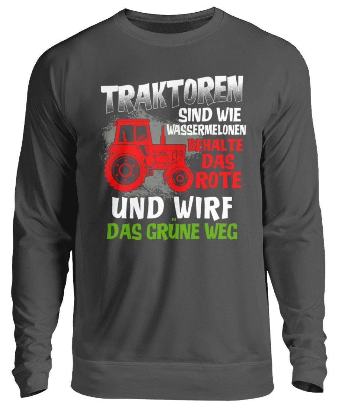Traktoren sind wie Wassermelonen · Unisex Sweatshirt Pullover-Unisex Sweatshirt-Storm Grey (Solid)-S-Agrarstarz