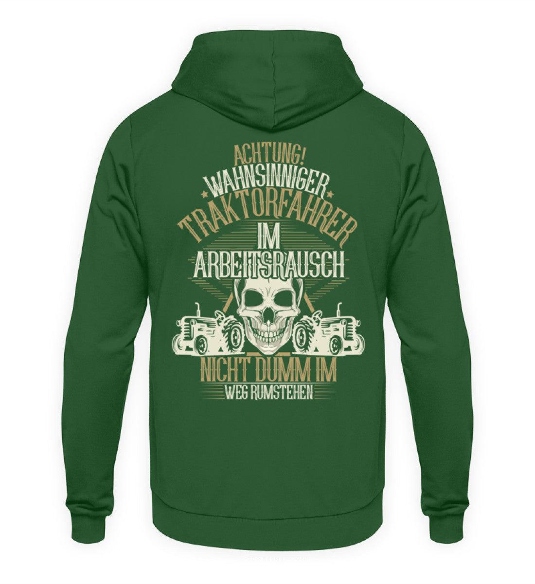 Traktorfahrer im Arbeitsrausch · Unisex Kapuzenpullover Hoodie-Unisex Hoodie-Bottle Green-S-Agrarstarz