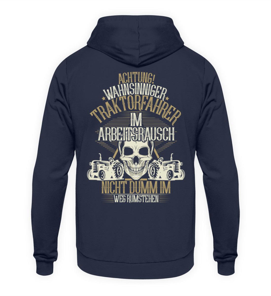 Traktorfahrer im Arbeitsrausch · Unisex Kapuzenpullover Hoodie-Unisex Hoodie-Oxford Navy-S-Agrarstarz