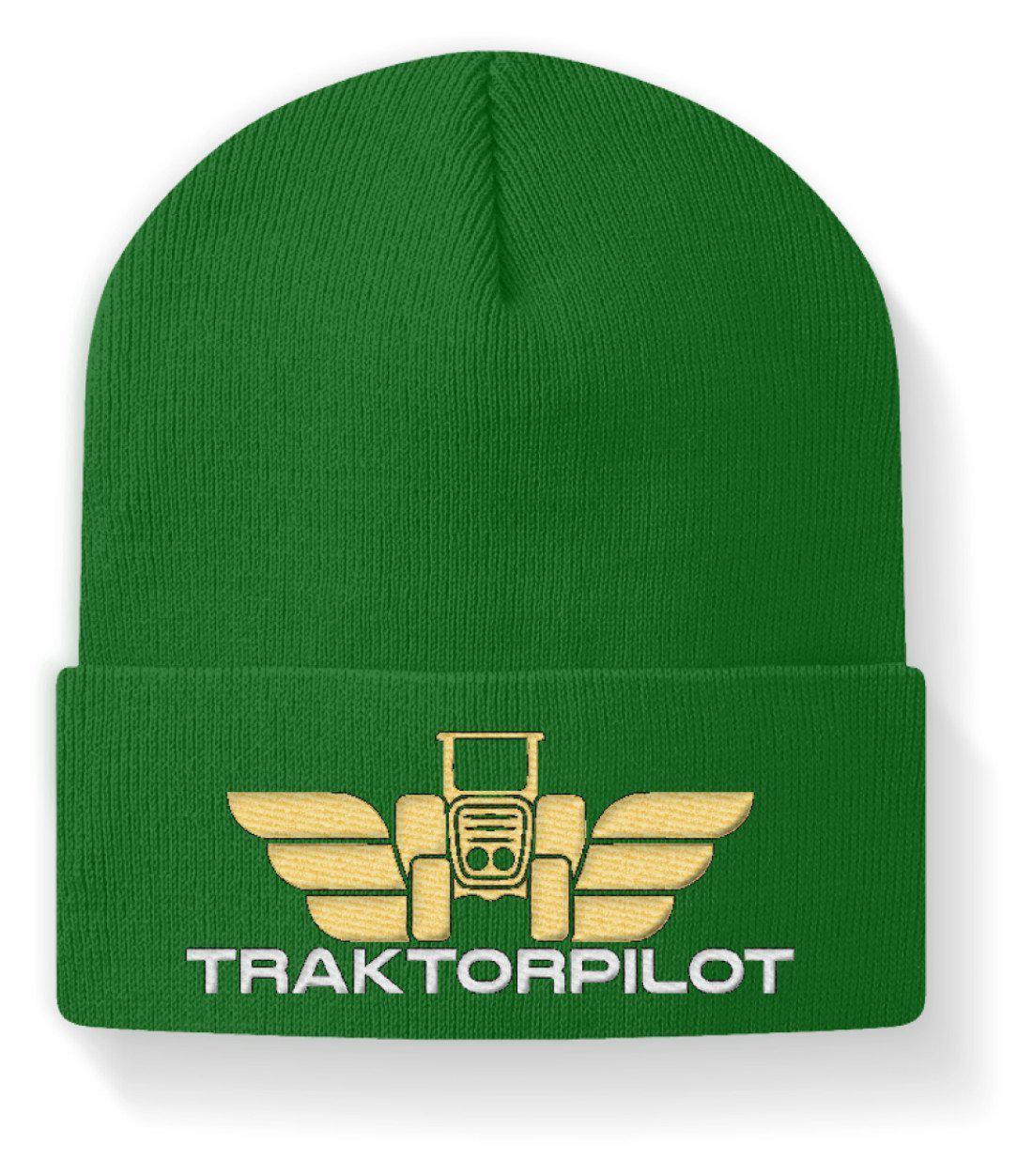 Traktorpilot · Beanie Mütze-Beanie mit Stick-Kelly Green-M-Agrarstarz