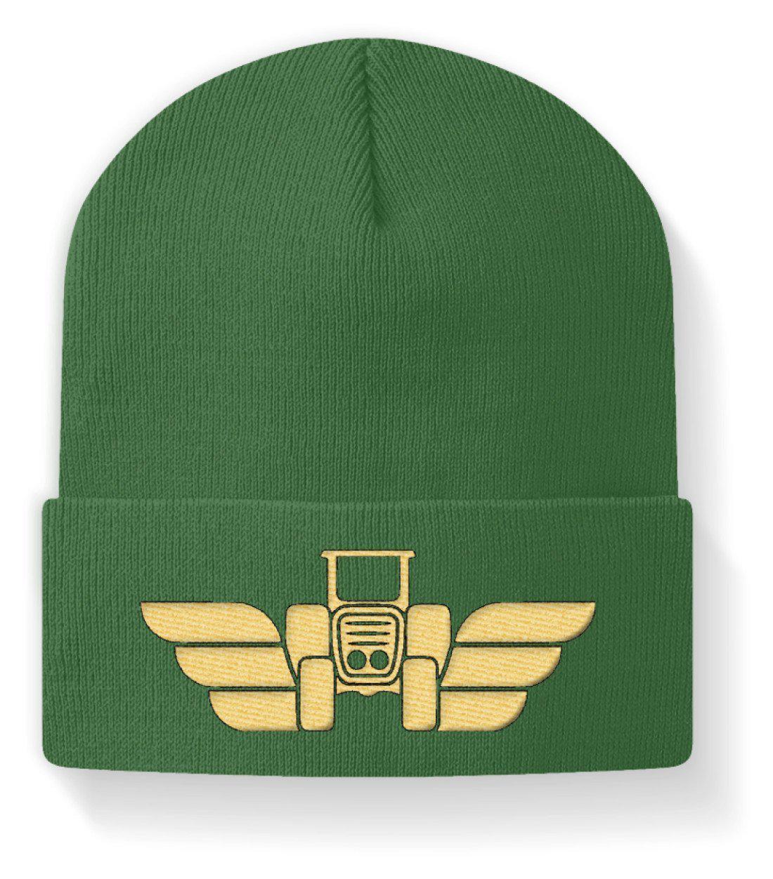 Traktorpilot Logo · Beanie Mütze-Beanie mit Stick-Moss Green-M-Agrarstarz
