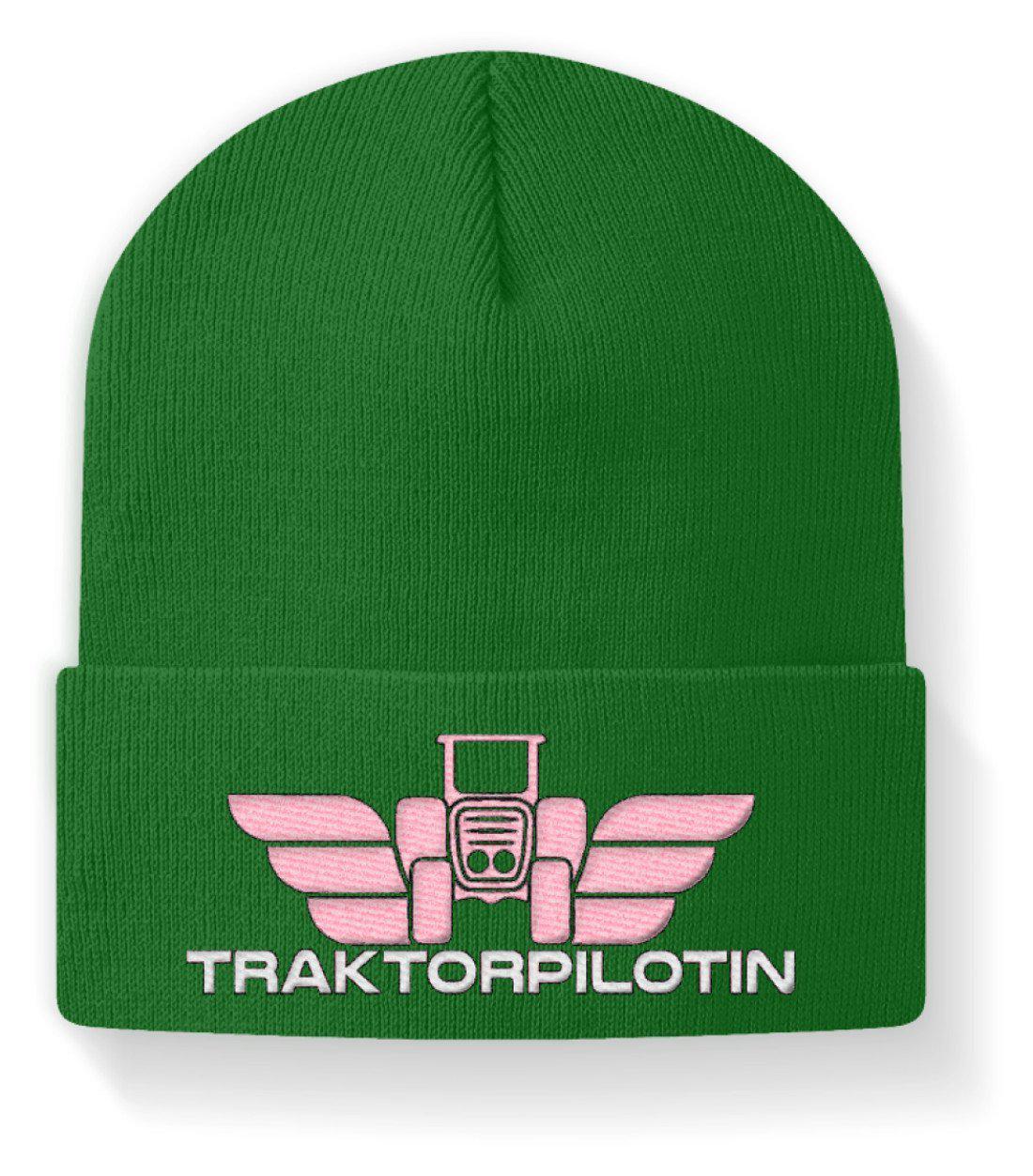 Traktorpilotin · Beanie Mütze-Beanie mit Stick-Kelly Green-M-Agrarstarz