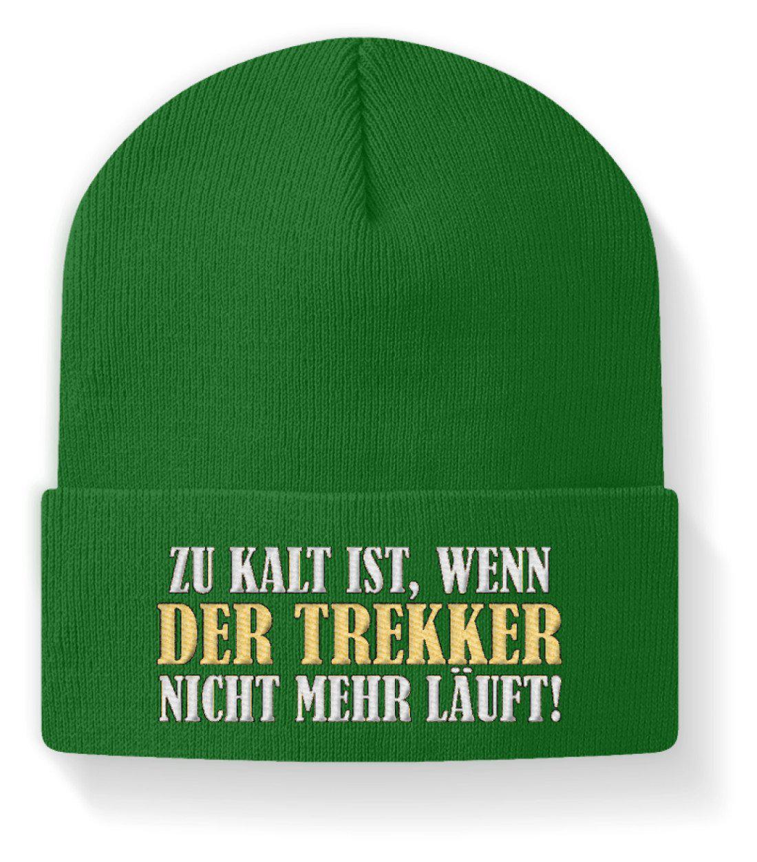 Trekker zu kalt · Beanie Mütze-Beanie mit Stick-Kelly Green-M-Agrarstarz