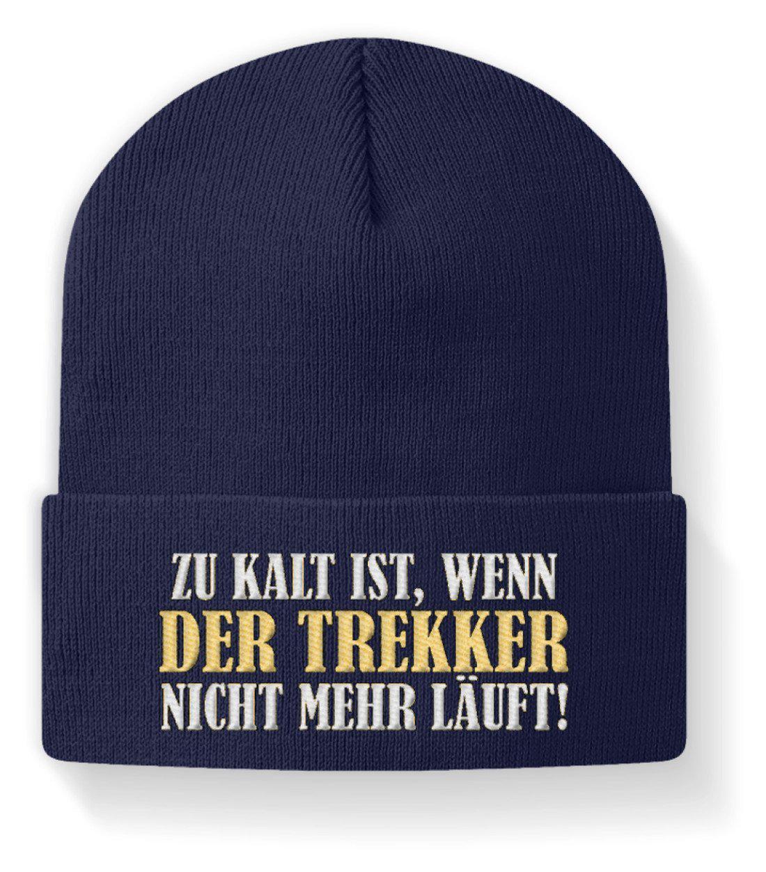 Trekker zu kalt · Beanie Mütze-Beanie mit Stick-Navy-M-Agrarstarz
