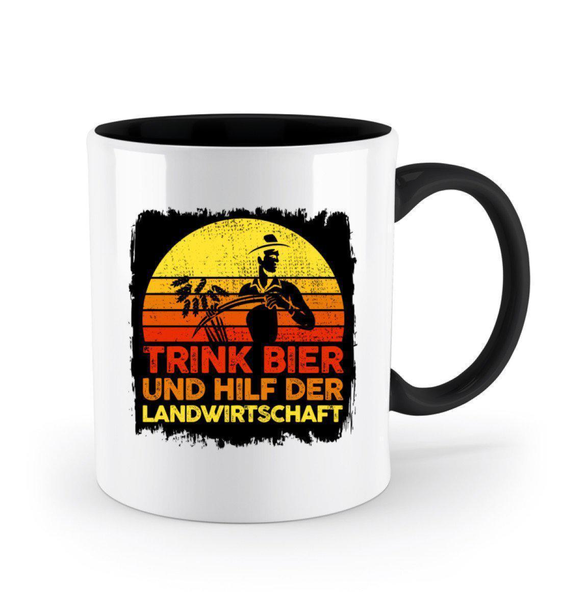 Trink Bier hilf Landwirtschaft · Keramik Tasse zweifarbig-Keramik Tasse Zweifarbig-Agrarstarz