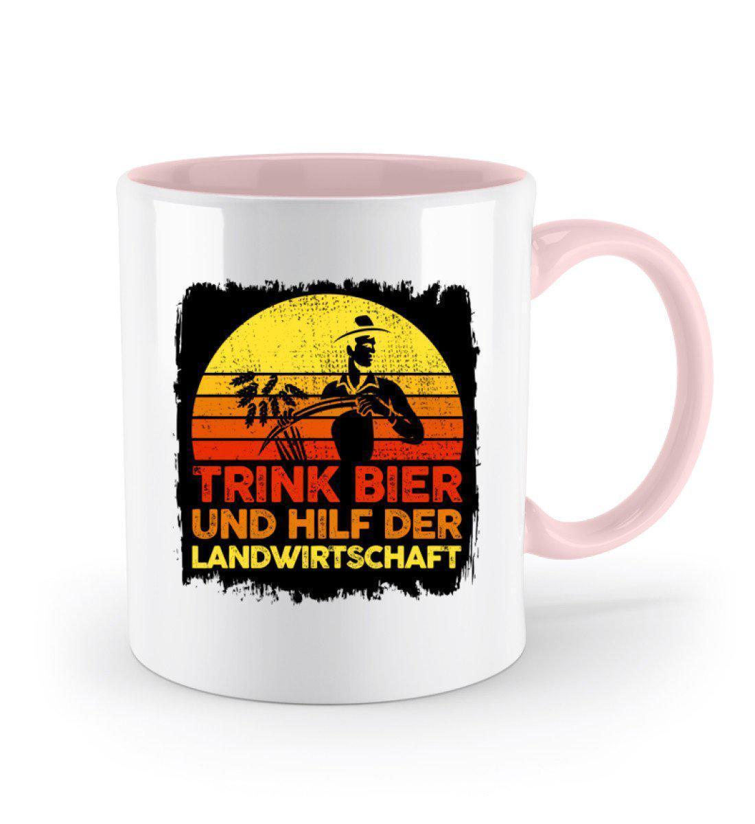 Trink Bier hilf Landwirtschaft · Keramik Tasse zweifarbig-Keramik Tasse Zweifarbig-Agrarstarz