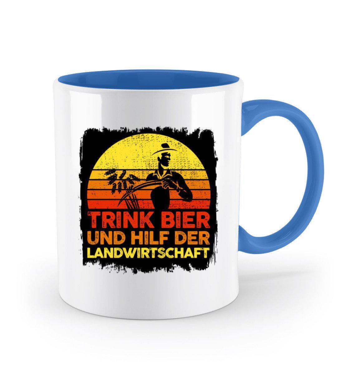 Trink Bier hilf Landwirtschaft · Keramik Tasse zweifarbig-Keramik Tasse Zweifarbig-Agrarstarz