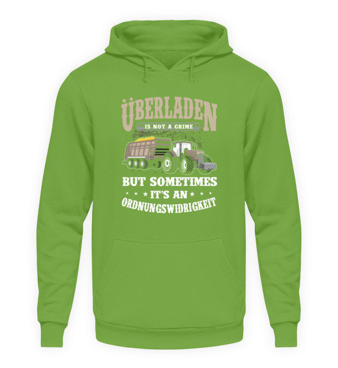 Überladen is not a crime · Unisex Kapuzenpullover Hoodie-Unisex Hoodie-LimeGreen-S-Agrarstarz