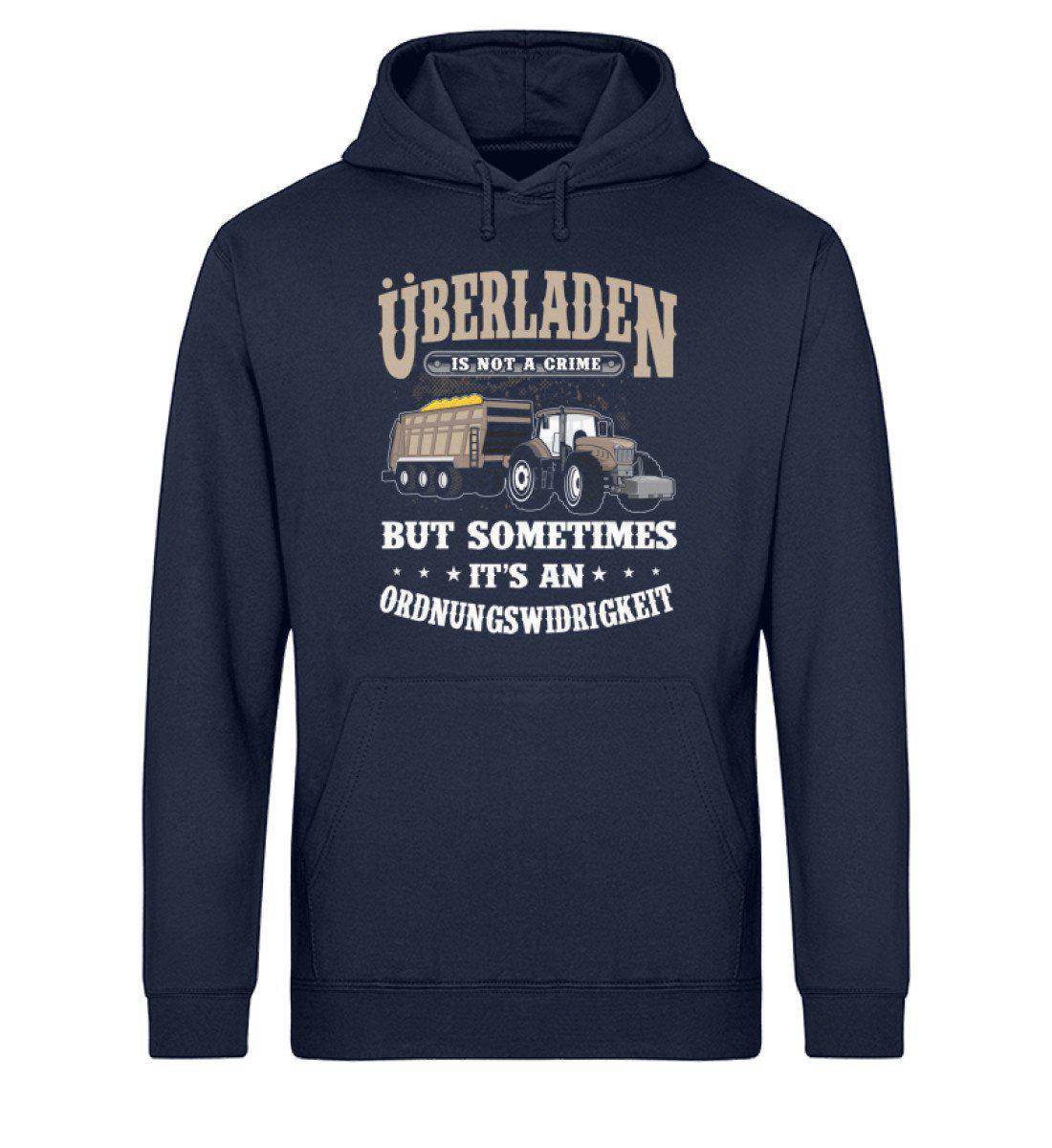 Überladen is not a crime · Unisex Organic Hoodie-Drummer Hoodie ST/ST-French Navy-XS-Agrarstarz