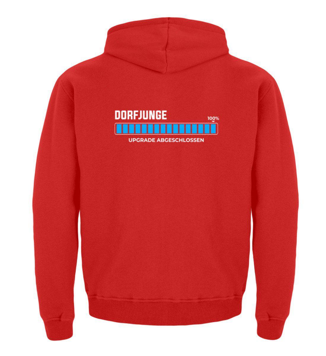 Upgrade Dorfjunge · Kinder Kapuzenpullover Hoodie-Kinder Hoodie-Fire Red-12/14 (152/164)-Agrarstarz