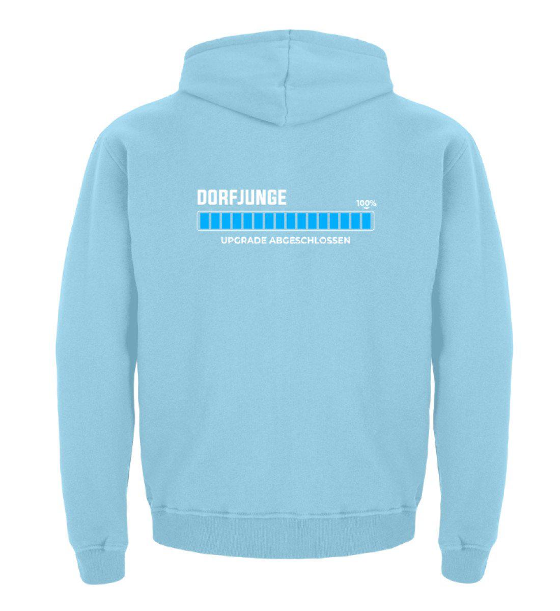 Upgrade Dorfjunge · Kinder Kapuzenpullover Hoodie-Kinder Hoodie-Sky Blue-12/14 (152/164)-Agrarstarz