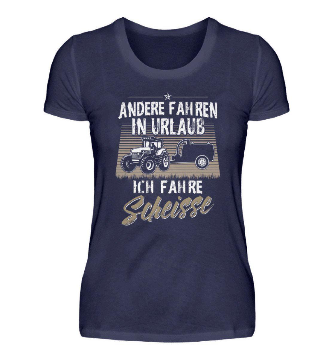 Urlaub Gülle · Damen T-Shirt-Damen Basic T-Shirt-Navy-S-Agrarstarz