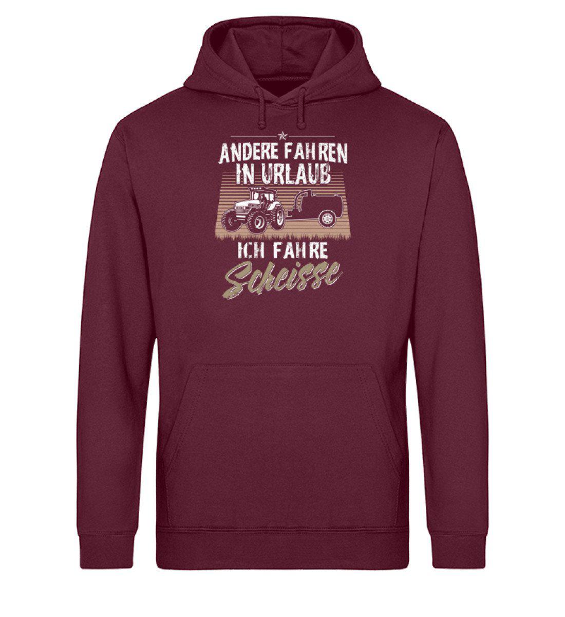 Urlaub Gülle · Unisex Organic Hoodie-Drummer Hoodie ST/ST-Burgundy-XS-Agrarstarz