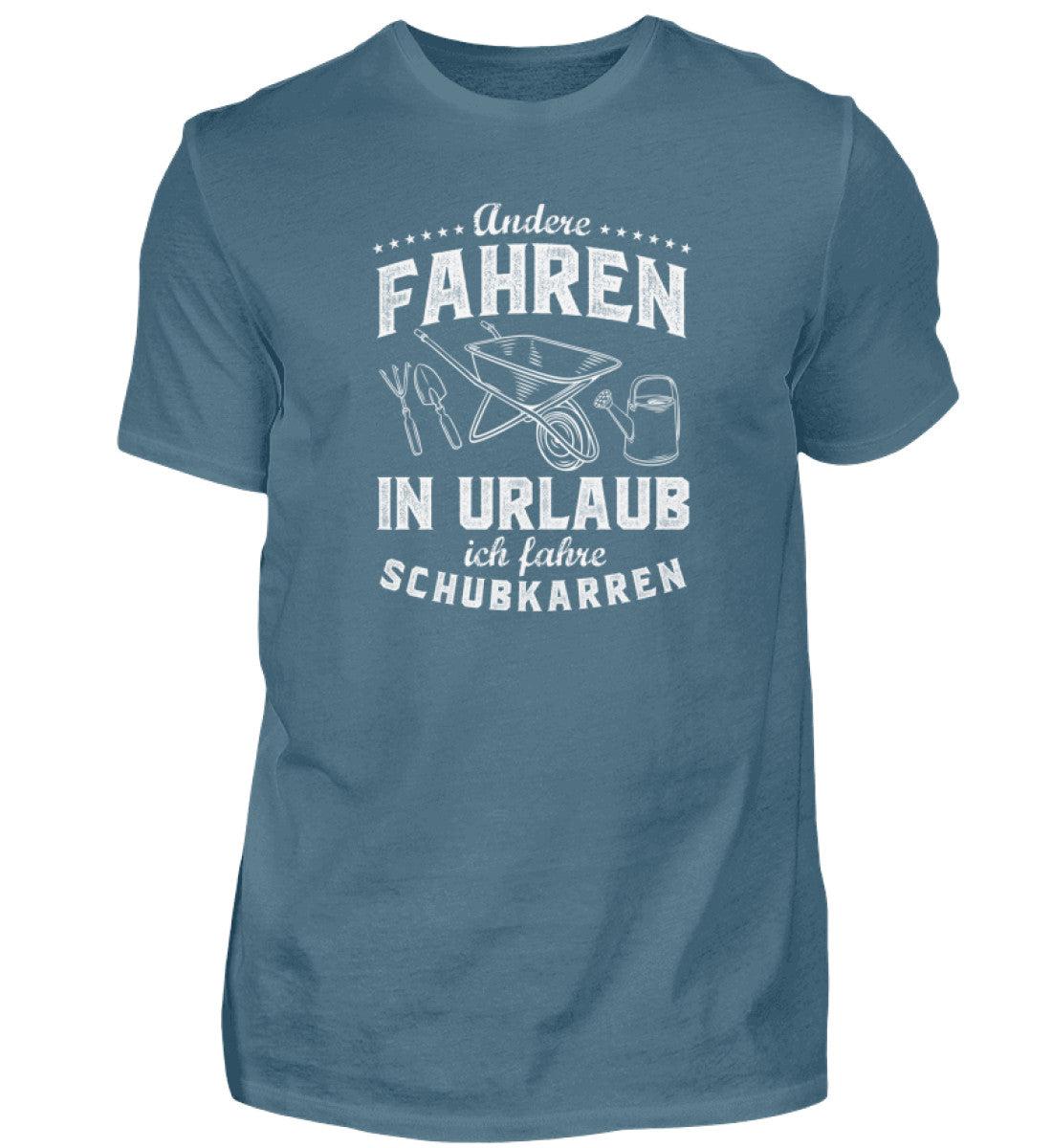Urlaub Schubkarre · Herren T-Shirt-Herren Basic T-Shirt-Stone Blue-S-Agrarstarz